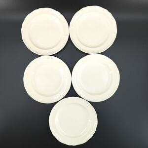 Wedgwood Queensware Queens Plain Bread Butter Plates Off White Set of 5 FLAW